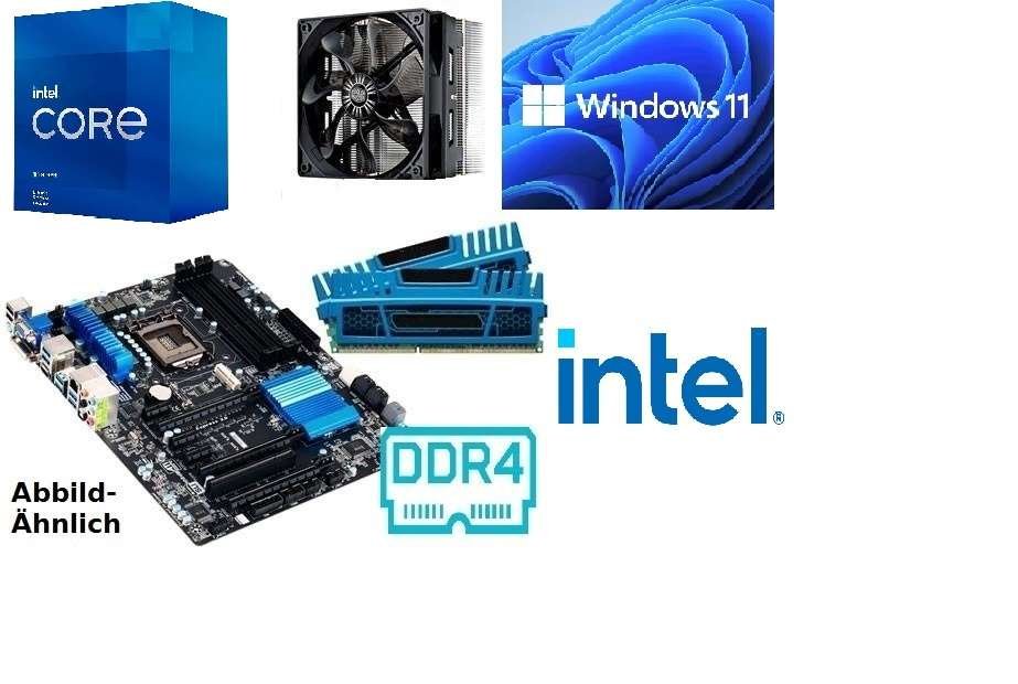 Bundle | Intel Core i5 9400F 6x2.9@4.1GHz | 8GB DDR4 RAM | Motherboard | Cooler (Windows 11 compatible)