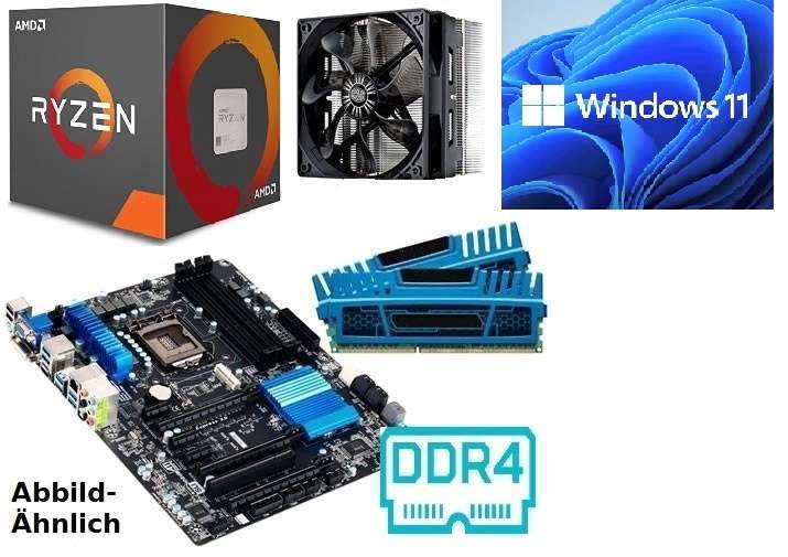 Bundle | AMD Ryzen 3 3200G 4-Core 4x4.2GHz | 8GB DDR4 RAM | Motherboard | Cooler (Windows 11 compatible)
